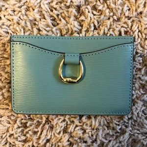 Lauren Ralph Lauren Card Holder- Light Teal Green